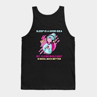 Funny gamer girl for gamerlife e girls Tank Top